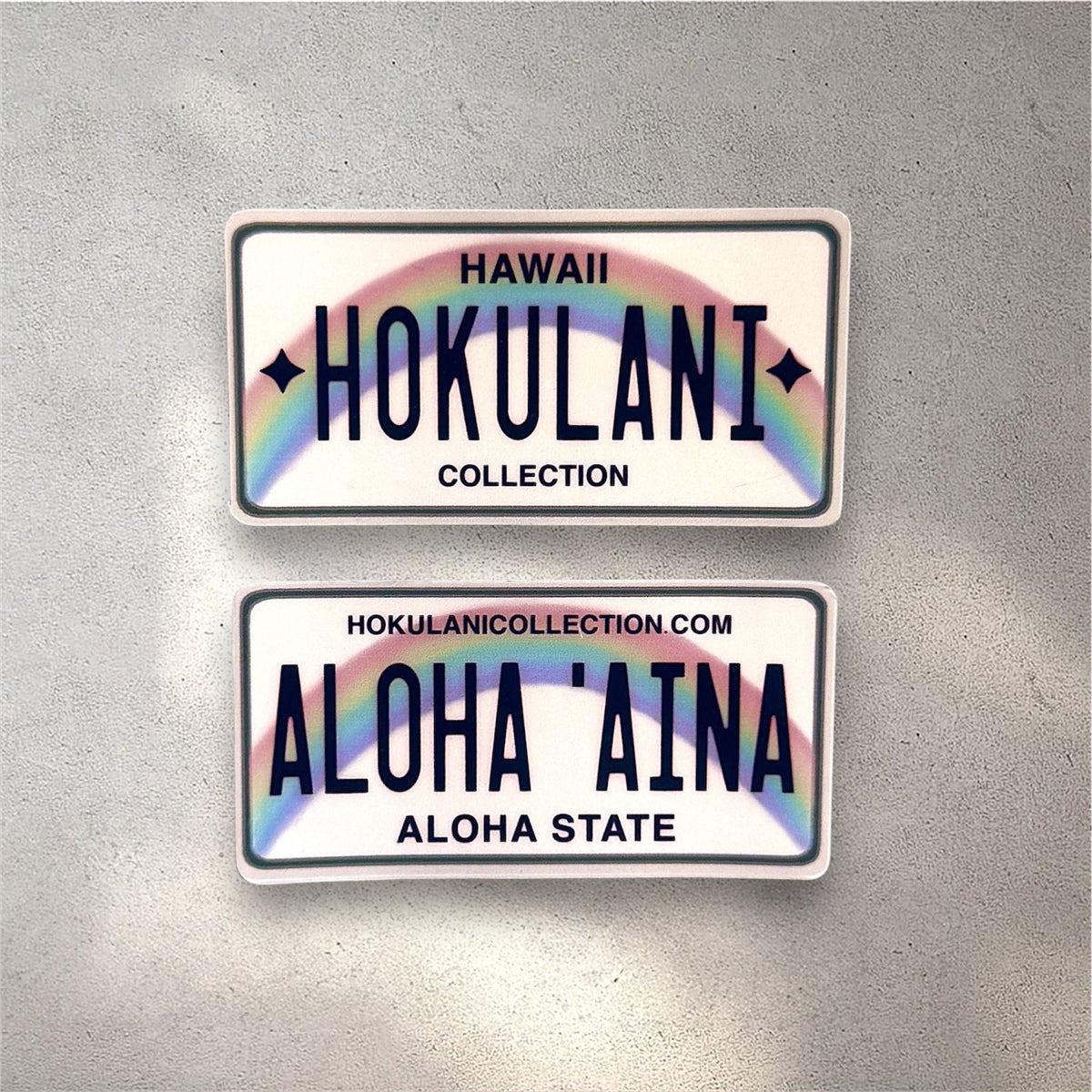 HI State License Plate Sticker Set