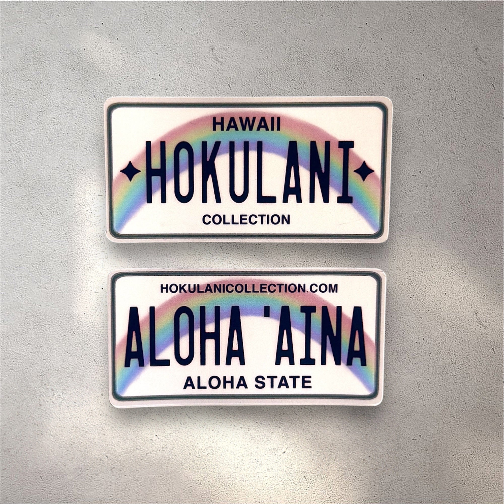 HI State License Plate Sticker Set